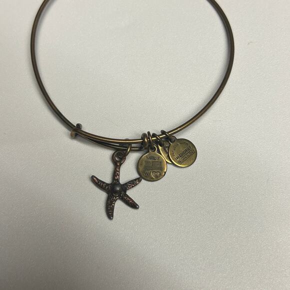Alex and Ani Gold-Tone Bangle Bracelet Starfish Charm - Picture 2 of 4